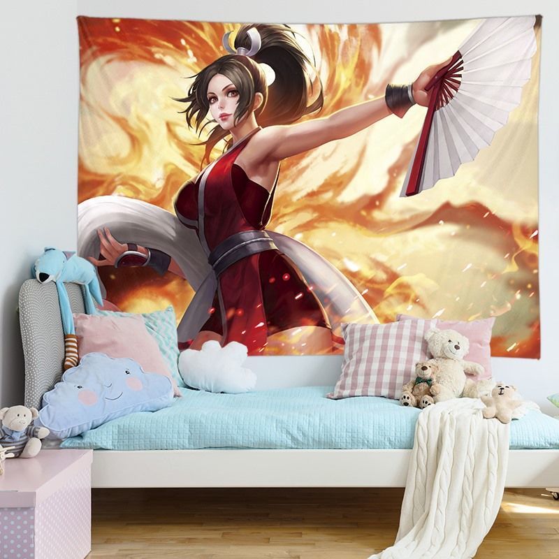 游戏王者荣耀背景布ins网红直播挂布宿舍卧室床头个性装饰 宫本武藏