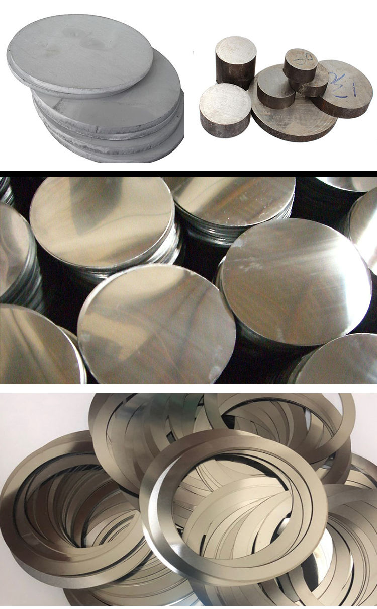 圆片圆板圆形圆钢板激光加工切割带孔拉丝不锈钢板定做 直径50mm 厚度