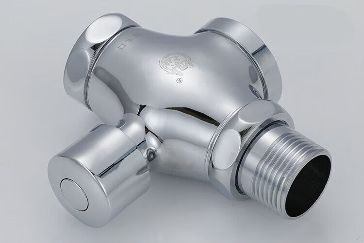 定制适用黄铜铸造延时按压式冲水阀手按蹲便器大便冲洗阀手动厕所阀门