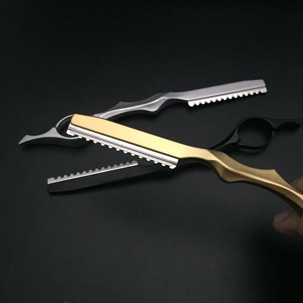 削刀家用金属削发刀头发打薄去薄削发器削发梳理发刀黑色带刀片一片