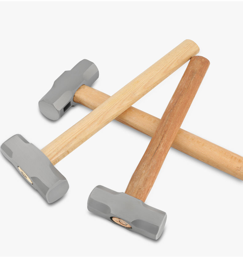 八角锤方头木柄重型砸墙拆墙建筑铁锤榔头工具多功能石工一体锤子八角