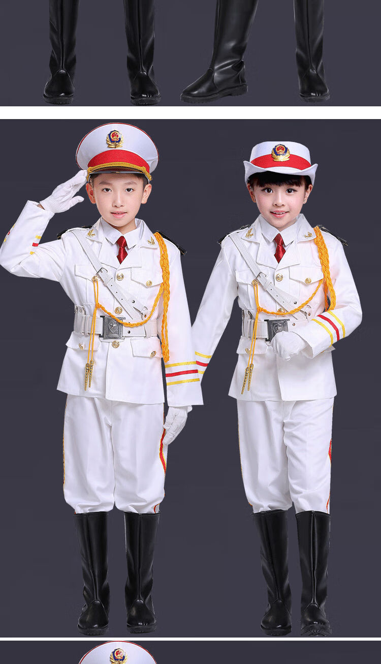 央紫仪仗队礼服升旗手服装儿童班仪仗队小学生鼓号队少儿升礼服套装