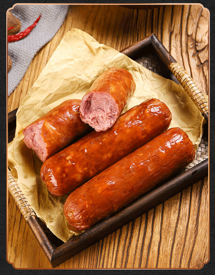 正宗青岛老火腿400g老式火腿肠手撕纯瘦腱子肉烟熏精瘦肉开袋即食 老