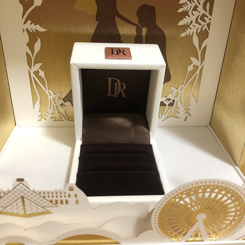 dr钻戒盒新款drdarry求婚钻戒盒子戴瑞一生一世戒指盒对戒盒装礼盒
