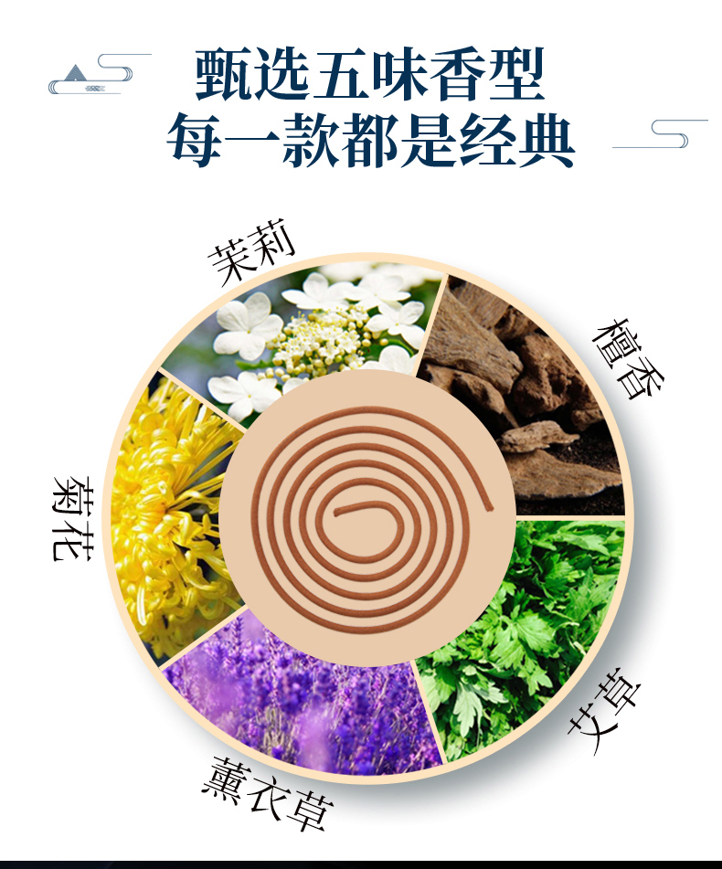 天帐蚊香檀香香薰蚊香盘香家用卧室内房间厕所卫生间除臭异味屋内持久