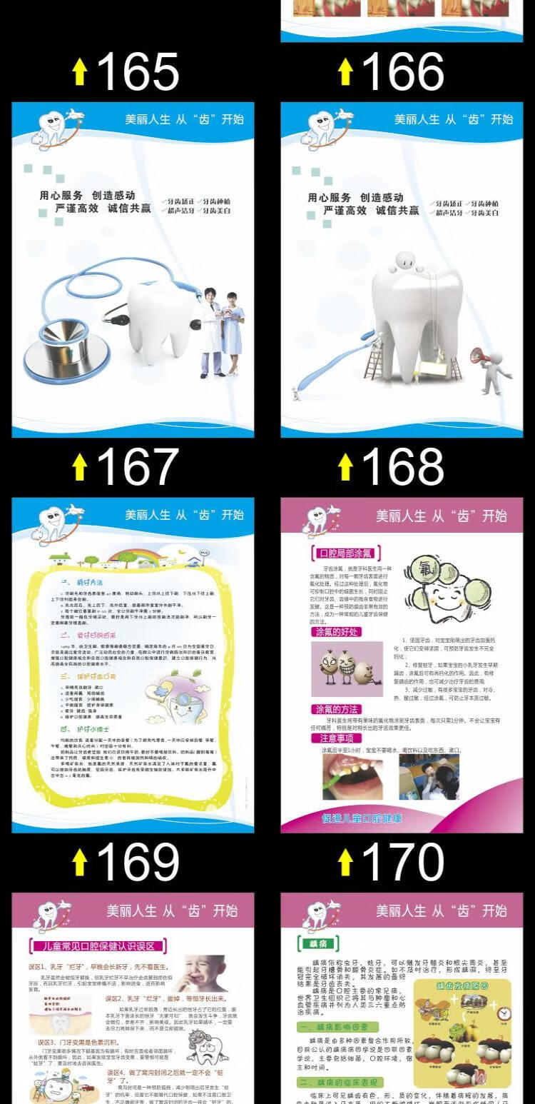 牙科診所掛圖烤瓷牙齒解剖圖口腔知識海報貼紙宣傳畫kt板定製12鈷鉻