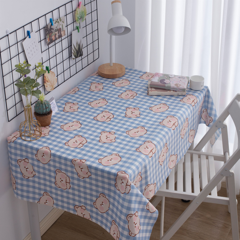 学生卡通书桌布网红款ins卡通可爱桌布少女心写字桌书桌梳妆台盖布