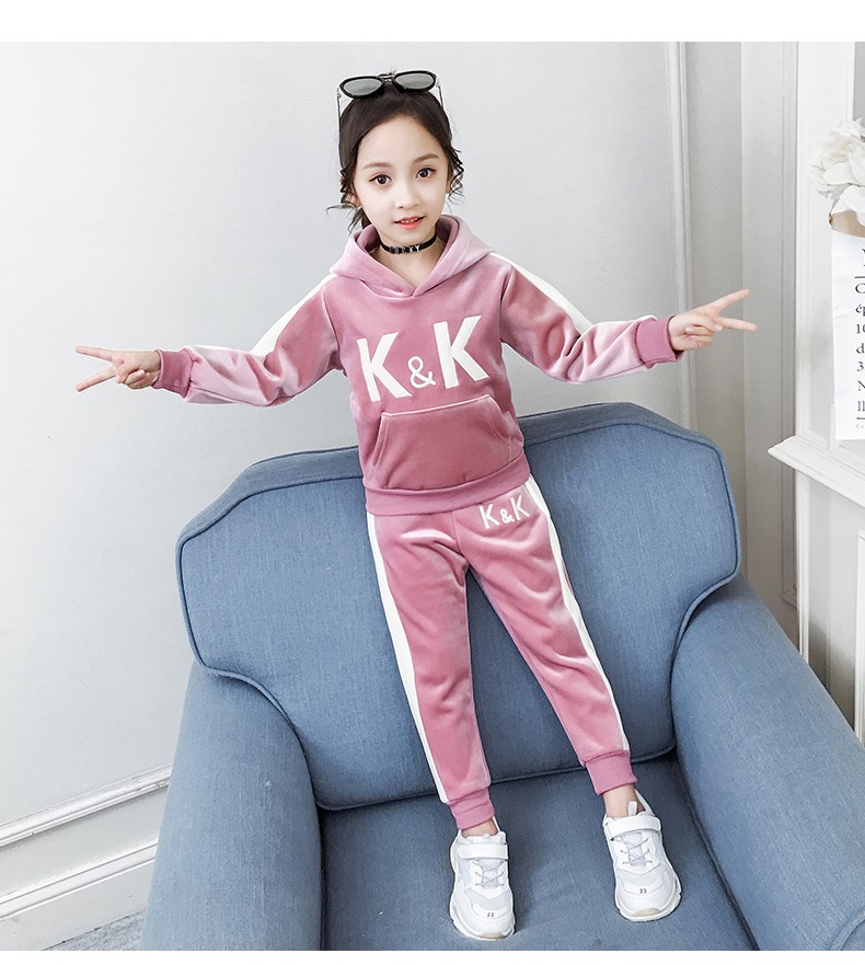 装新款3儿童两件套6中大童小女孩衣服韩版9-12岁学生网红套装小孩子