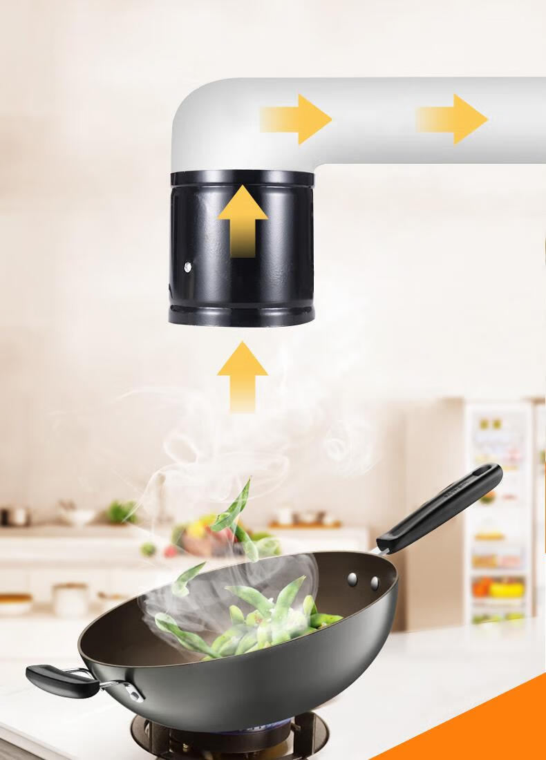 排风扇带管道小型抽风机圆筒饭店浴室排气扇商用墙排换气扇 对接式-4