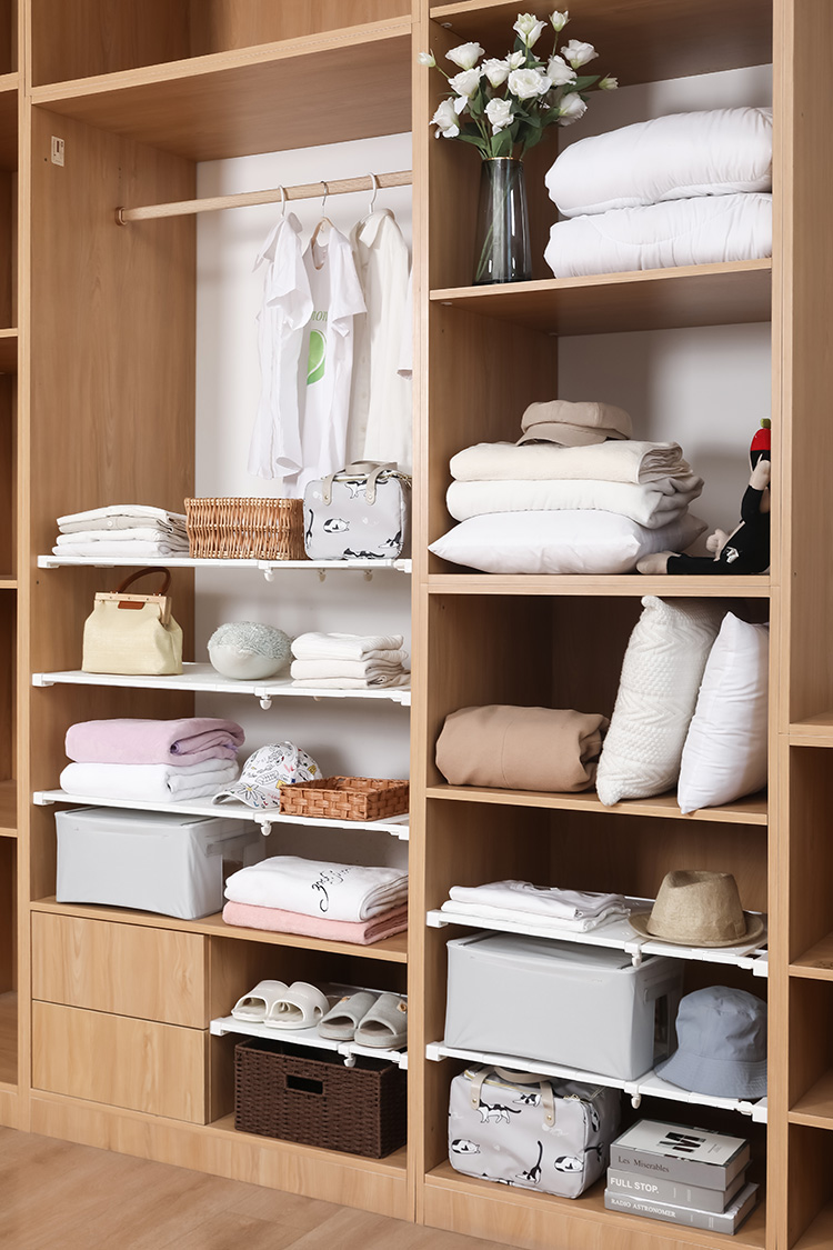 小米mi米家生态家居同款衣柜分层隔板柜子隔层隔断橱柜免钉可伸缩卧室