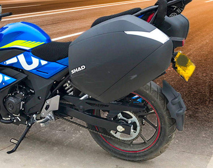 适用于铃木gsx250r边箱尾箱侧箱gsx250改装后备箱三箱支架夏德36边箱