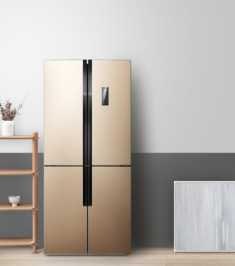 美菱(meling)446升 十字对开门多门四开门变频风冷无霜冰箱 家用电