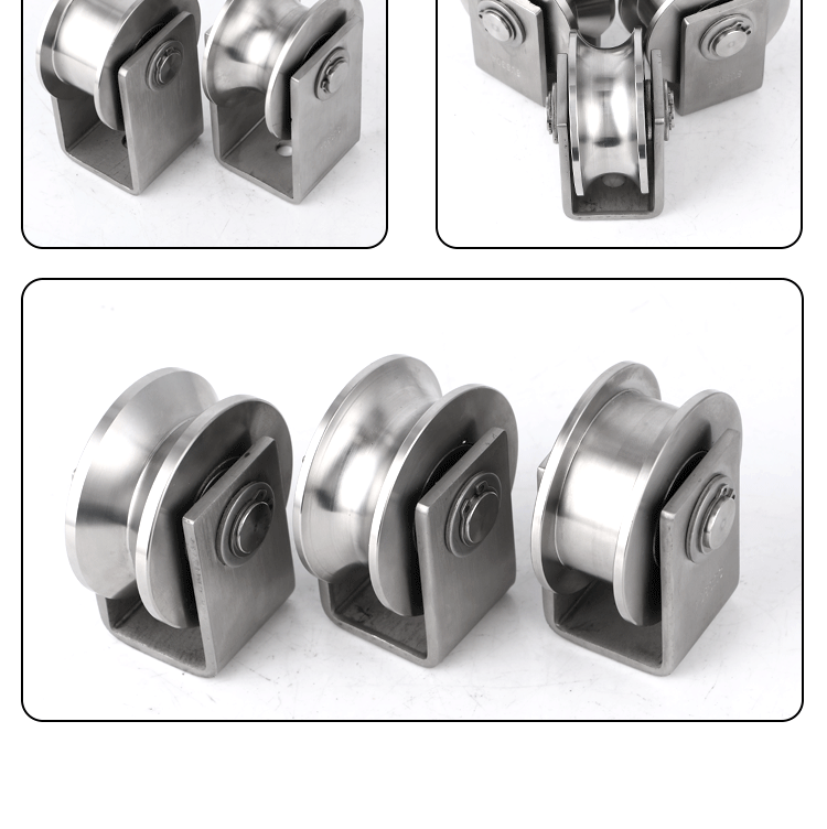 移門滑輪304不鏽鋼軸承滑輪鋼絲繩滑輪uv型槽輪軌道輪起重移門推拉門