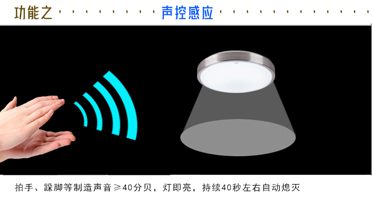 声控吸顶灯图例图片