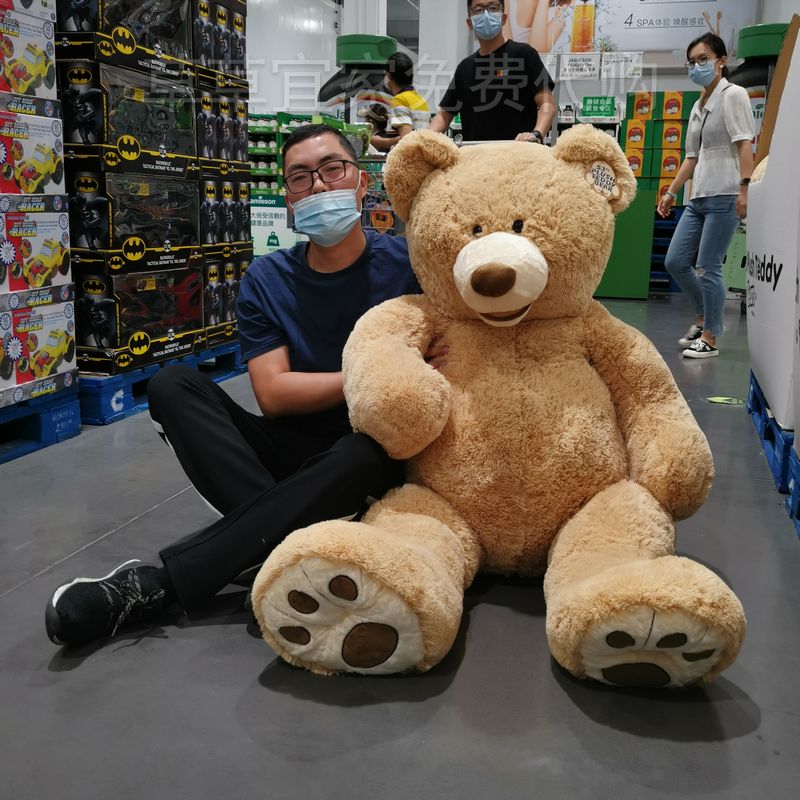 新升级costco熊上海costco开市客国内代购plush 坐姿绒毛玩具熊135