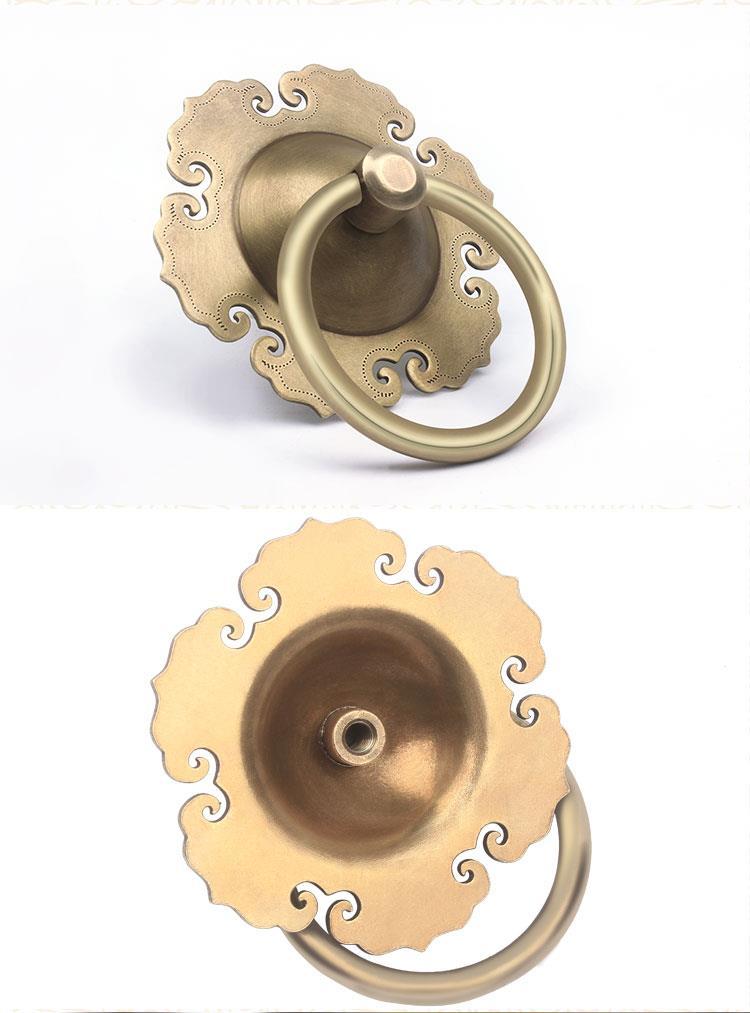 门环老式门老铜门扣仿古门环大门拉手古铜铜门环纯铜木门把手老式 如