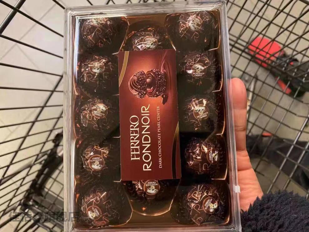 德国原产费列罗rondnoir朗慕黑莎夹心黑巧克力球礼盒14粒黑色德式原产