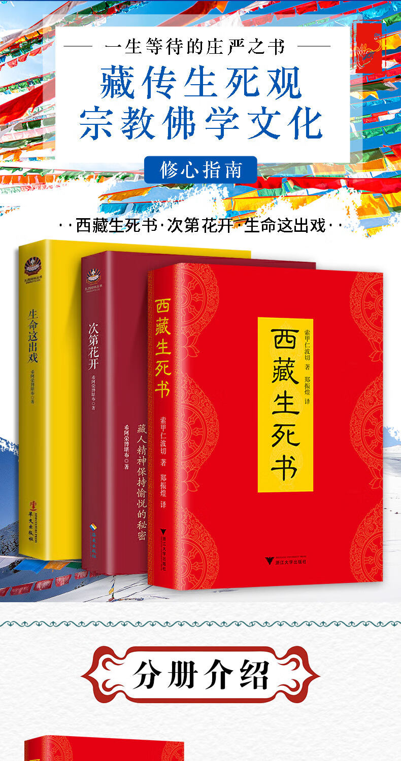 精装西藏生死书索甲仁波切著次第花开生命这出戏一生等待庄严之书次第