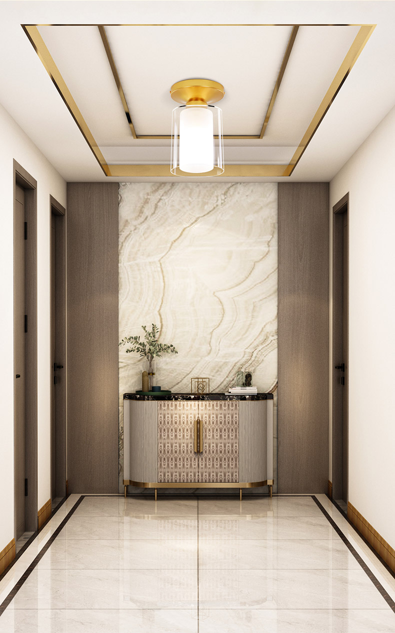 灯走廊灯过道灯现代简约吸顶灯玄关灯美式入户灯ws 【轻奢金】轻奢金