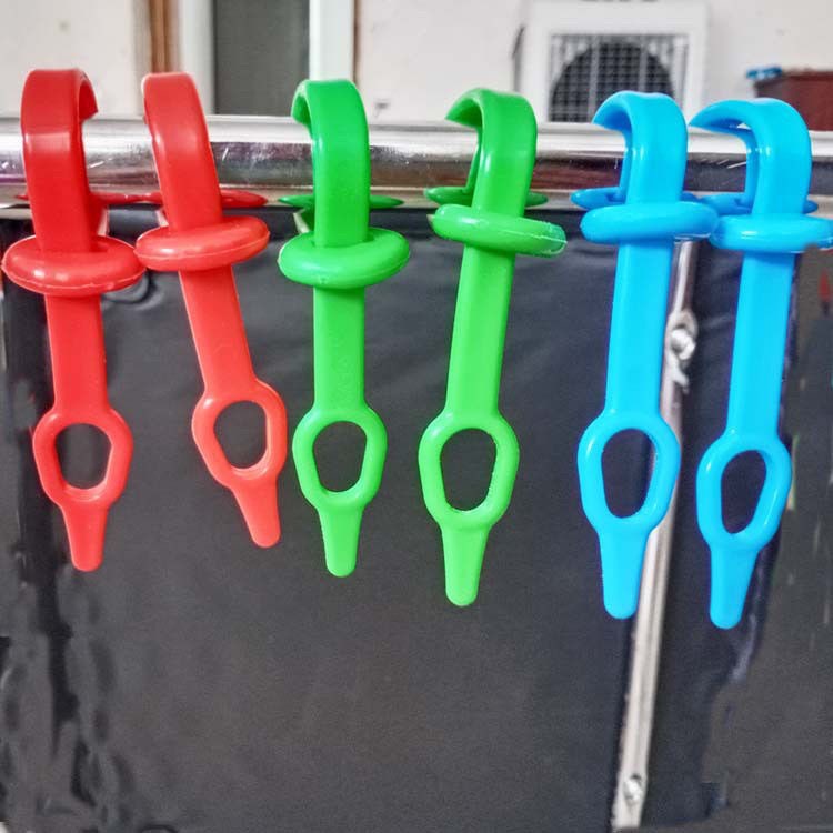 晾衣杆扣风衣架晾衣架卡扣不锈钢晒衣架滑扣圆管风挂钩方形30个装适合