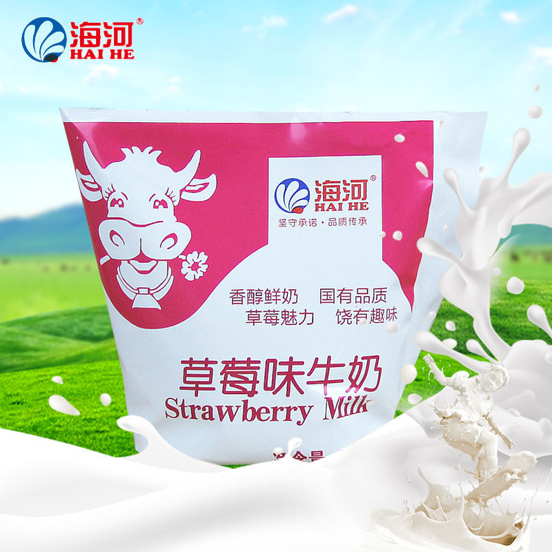 天津海河牛奶可可草莓巧克力苦咖啡麦香纯奶早餐网红多省混合口味9袋