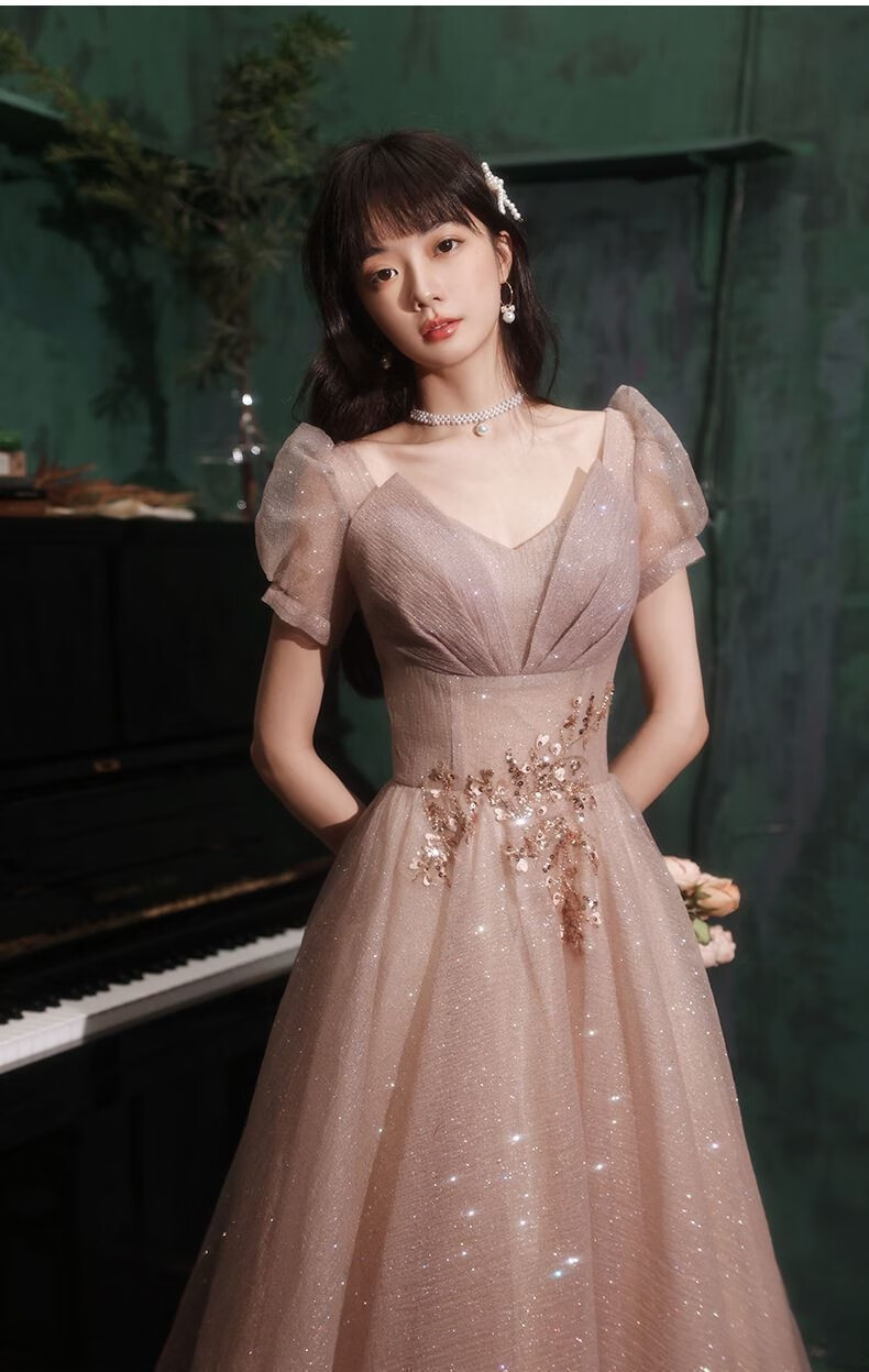 公主裙成人甜美公主晚礼服裙女学生公主生日礼气质宴会长裙仙气声乐