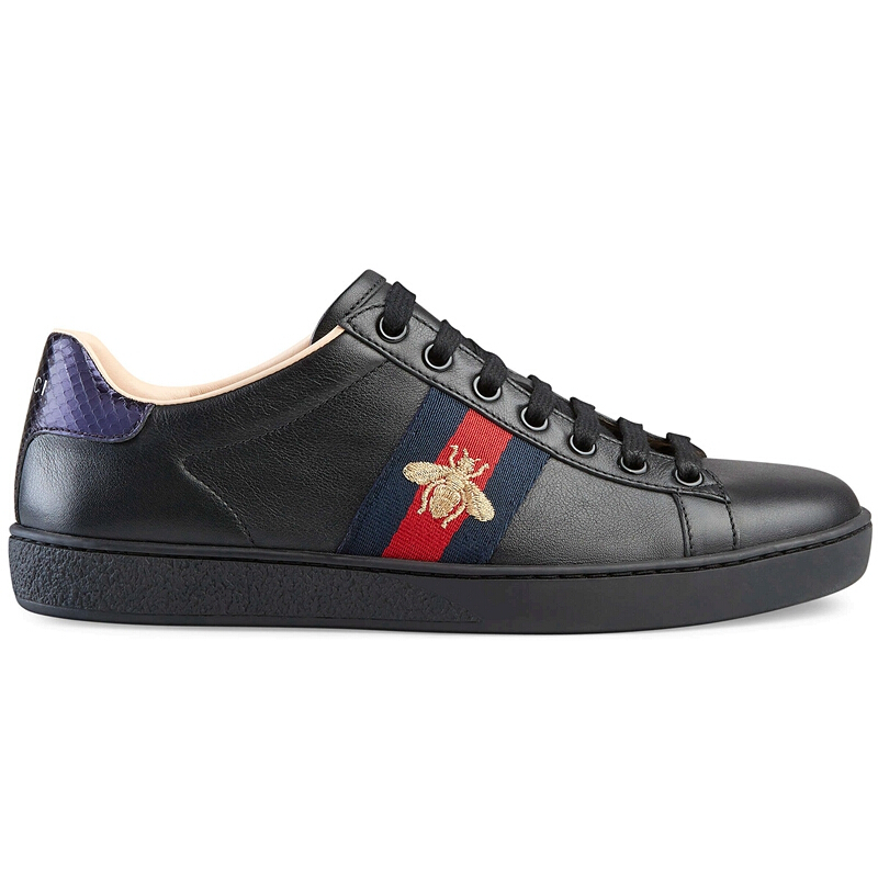 gucci/古驰ace系列男鞋 古奇男士小蜜蜂刺绣休闲鞋低帮板鞋运动鞋