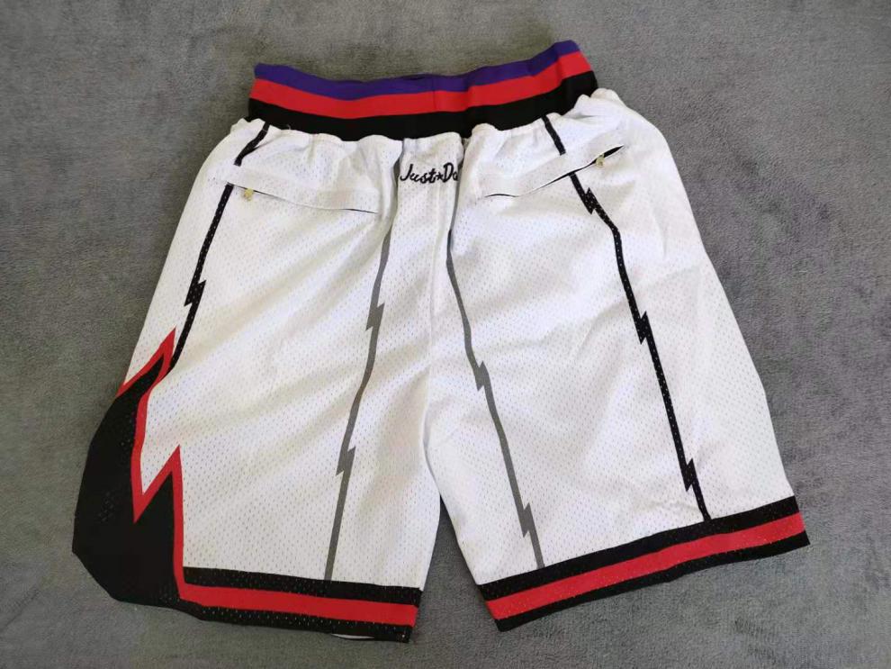 滕讯体育nba多伦多猛龙队球裤复古刺绣口袋版球裤美式高街宽松大码速