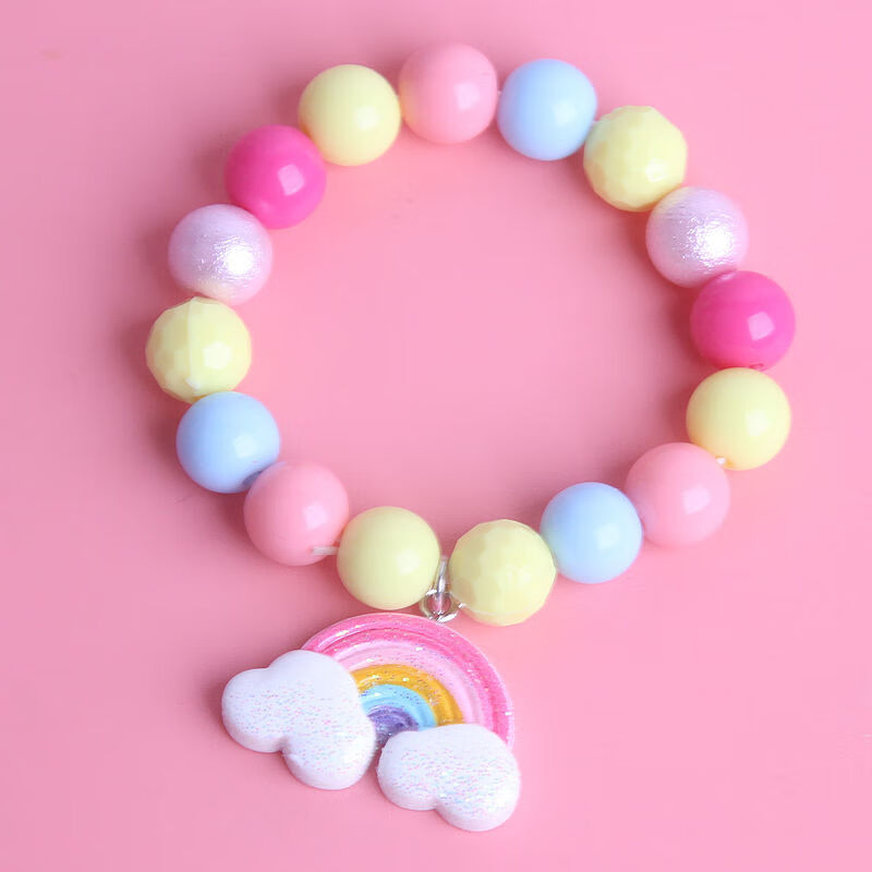 奇缘艾莎苏菲亚卡通手环手镯小女孩首饰可爱公主饰品粉色系1号5条装