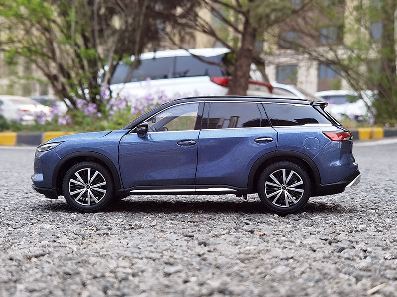 英菲尼迪车模 1:18qx60车模 2022款suv合金汽车模型礼品收藏摆件 白色