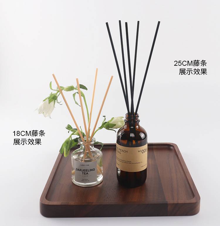 香薰藤条挥发棒largeone无火香薰棒液体香氛精油挥发棒配件黑白纤维