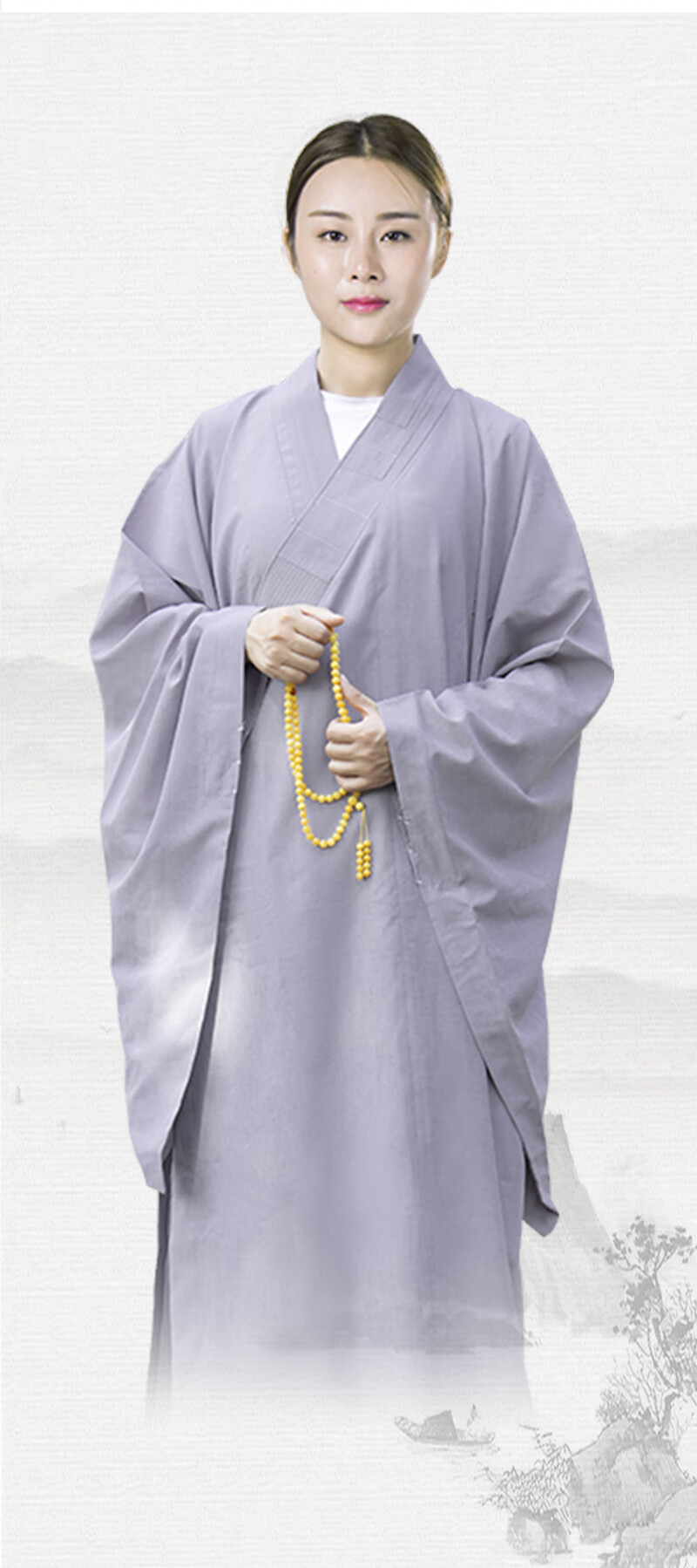 恒源祥轻奢高档品牌男装僧衣僧服海青居士服男女台麻海清僧鞋秋季长衫