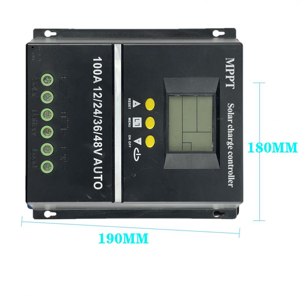 太陽能控制器背光光伏家用發電12/24/48v智能充電100a 24v36v48v 100a