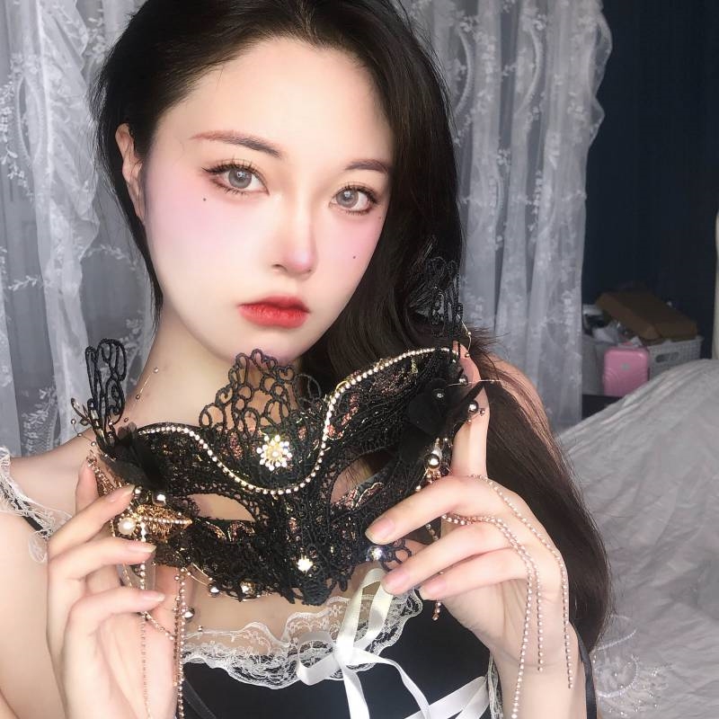 万代【抖音爆火】面具半脸下男女 面具酷蒙面歌王纱遮播变装神秘男二