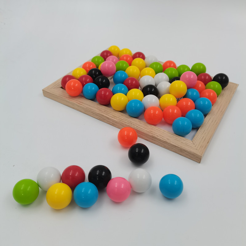 数字蟹小球塑料实心小球20mm计数小球数学教具轨道小球玩具彩色弹珠