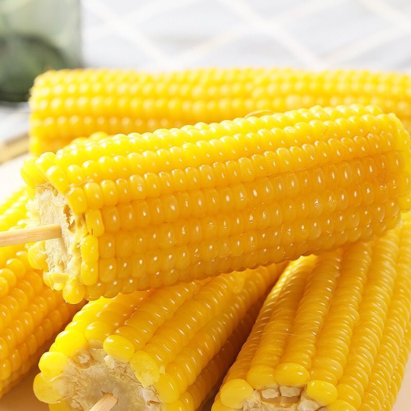 新鲜东北甜糯黄玉米棒黏玉米香甜可口速冻黏苞米260g300g大棒黄糯5棒