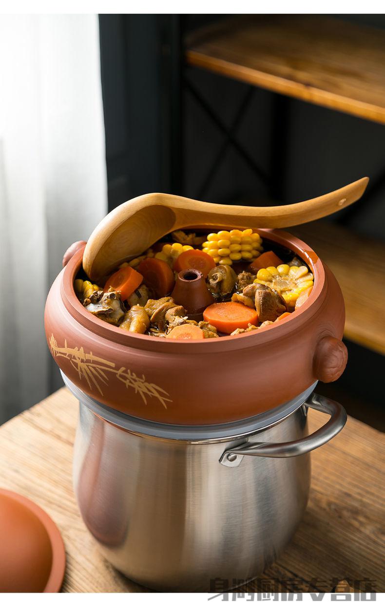 气锅 砂锅 云南汽锅 汽锅鸡锅云南建水汽锅蒸锅家用汽锅鸡的锅紫陶气