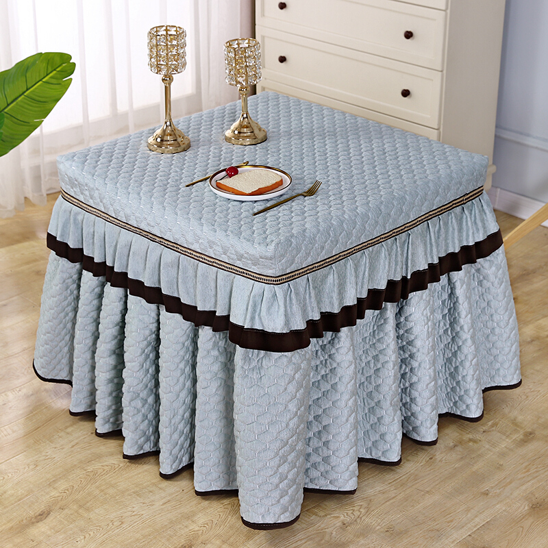 烤火桌子罩套正方形加厚加绒电炉罩茶几取暖桌布罩冬季麻将机围罩荷兰