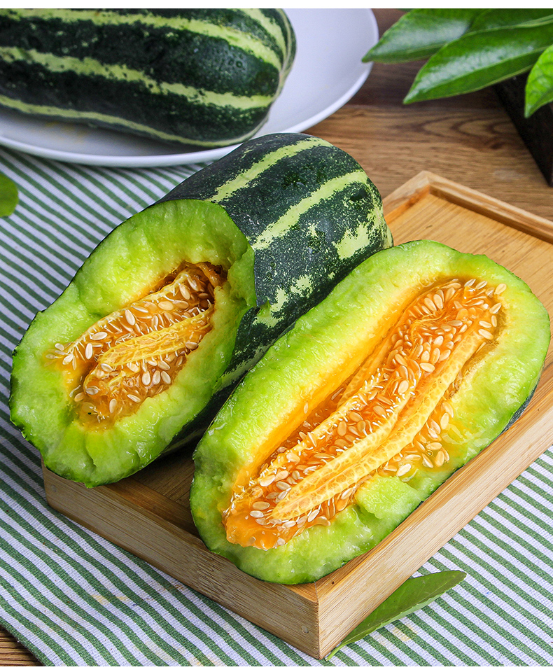 山东网红头茬博洋9号甜瓜 新鲜大果香瓜羊角蜜当季水果绿宝小蜜瓜 8斤