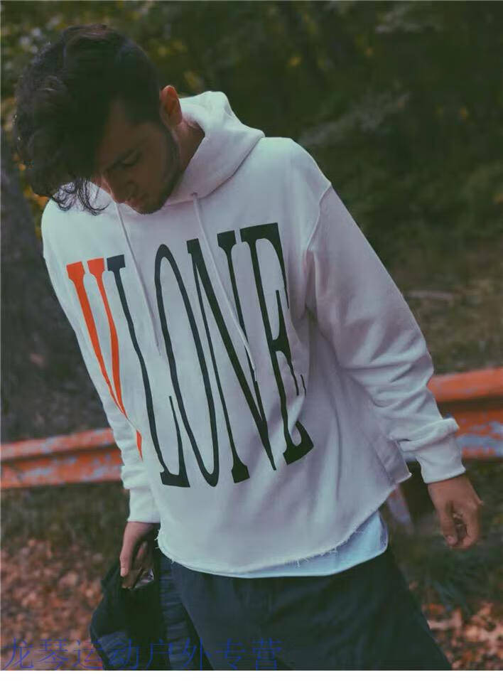 vlone卫衣高品质vone卫衣男女藤原浩friends限定大v下摆破坏情侣外套