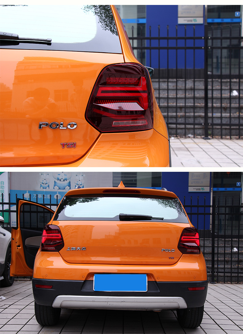 大众polo改装尾灯适用于11-18款大众新polo尾灯总成波罗改装led行车灯