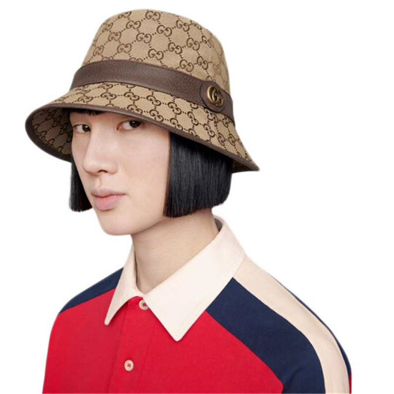 gucci古驰双g棉质棕色棒球帽 渔夫帽 棕色 576587-4hg62-2564【图片