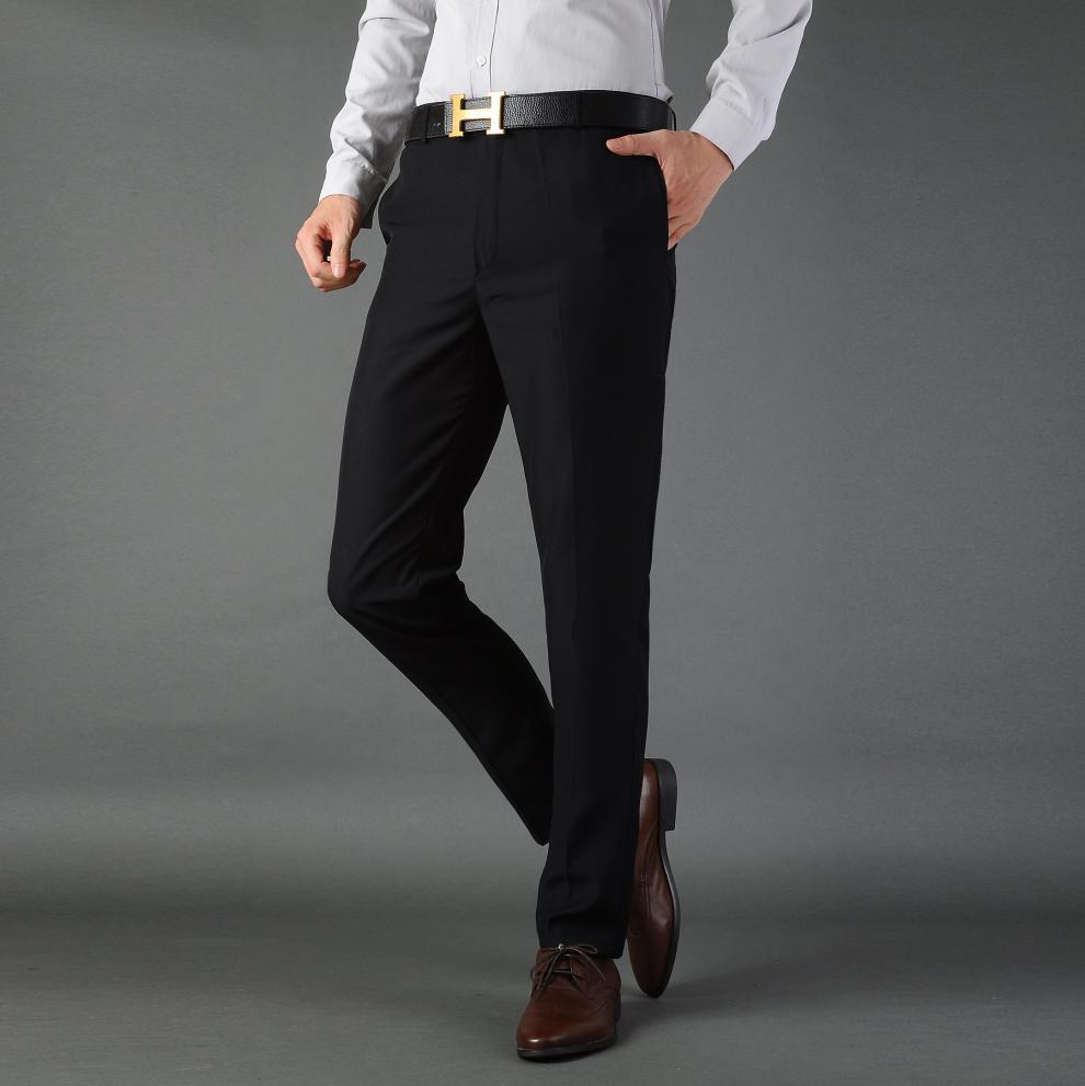男士商务西裤秋季西装裤韩版修身小脚休闲西服裤子青年正装工装裤闪电