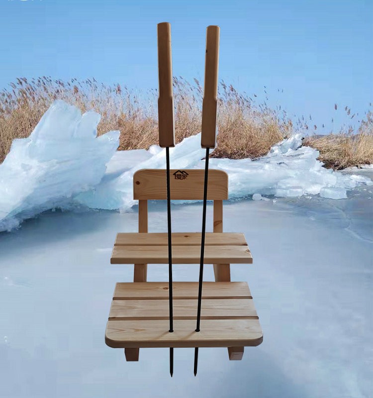 冰车户外儿童滑冰车单腿驴东北老式冰爬犁实木成人冰上溜冰车冰刀