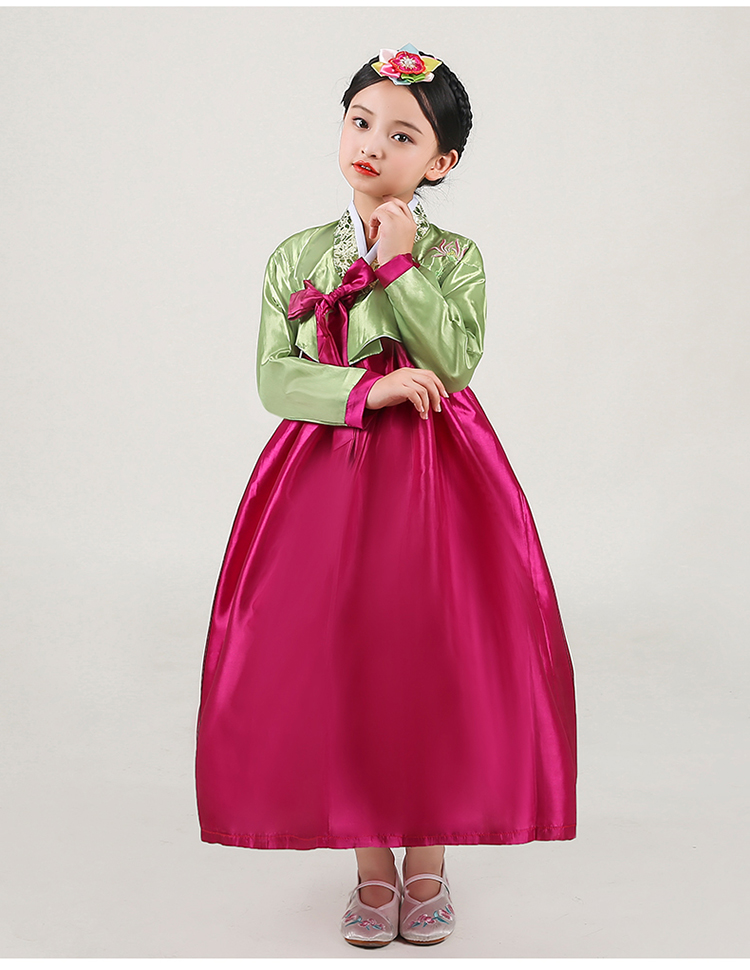 韩服儿童韩国小孩传统古装改良儿童女童韩服女宝宝童装朝鲜族六一演出