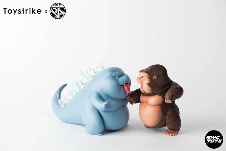 q版哥斯拉礼盒现货金刚大战哥斯拉宝宝吉宝与金宝梦幻蓝海外版现货拍