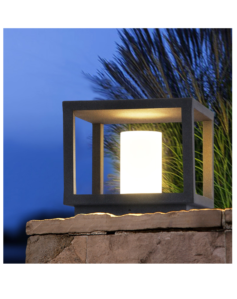 太阳能柱头灯户外庭院草坪灯别墅大门柱子灯花园院子围墙灯c3023400mm