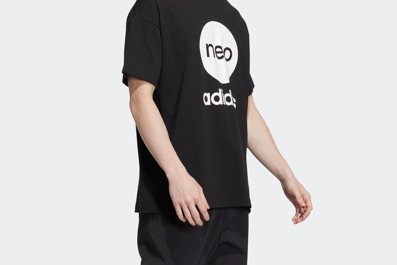 adidas阿迪达斯官网neo男女装秋季新款运动短袖t恤hm8384 黑色 a/m