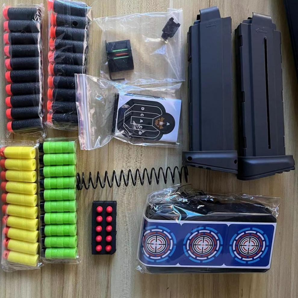 壁虎发射器配件 软弹抢配件壁虎发射器改件弹簧弹夹男孩软蛋抢玩具