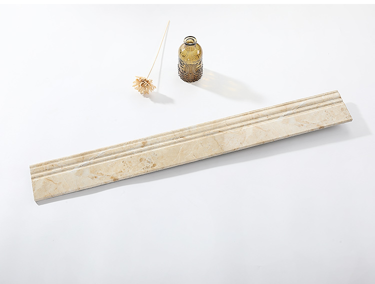 踢脚线地脚线800x100瓷砖客厅地砖角线仿大理石纺波导线门槛石 爵士白